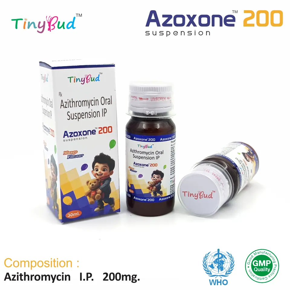 Azithromycin 200mg Suspension at Best Price in PCD Pharma Franchise for Antibiotic and Respiratory Infections, Skin Infections
